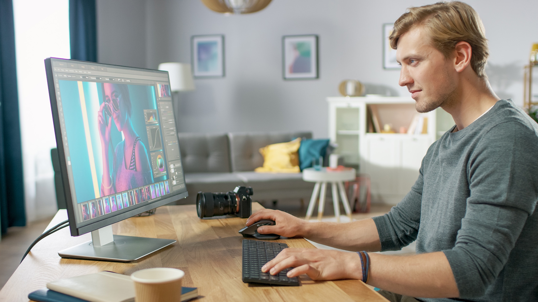 Photographer Editing Photos